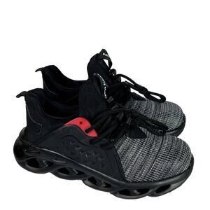 AIGU Steel Toe Shoes Unisex Shoes Safety Sneakers 10 Men/11.5 Women Black Gray